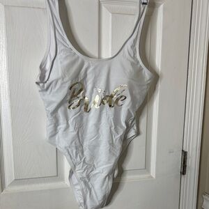 White Bride One Piece Swimsuit